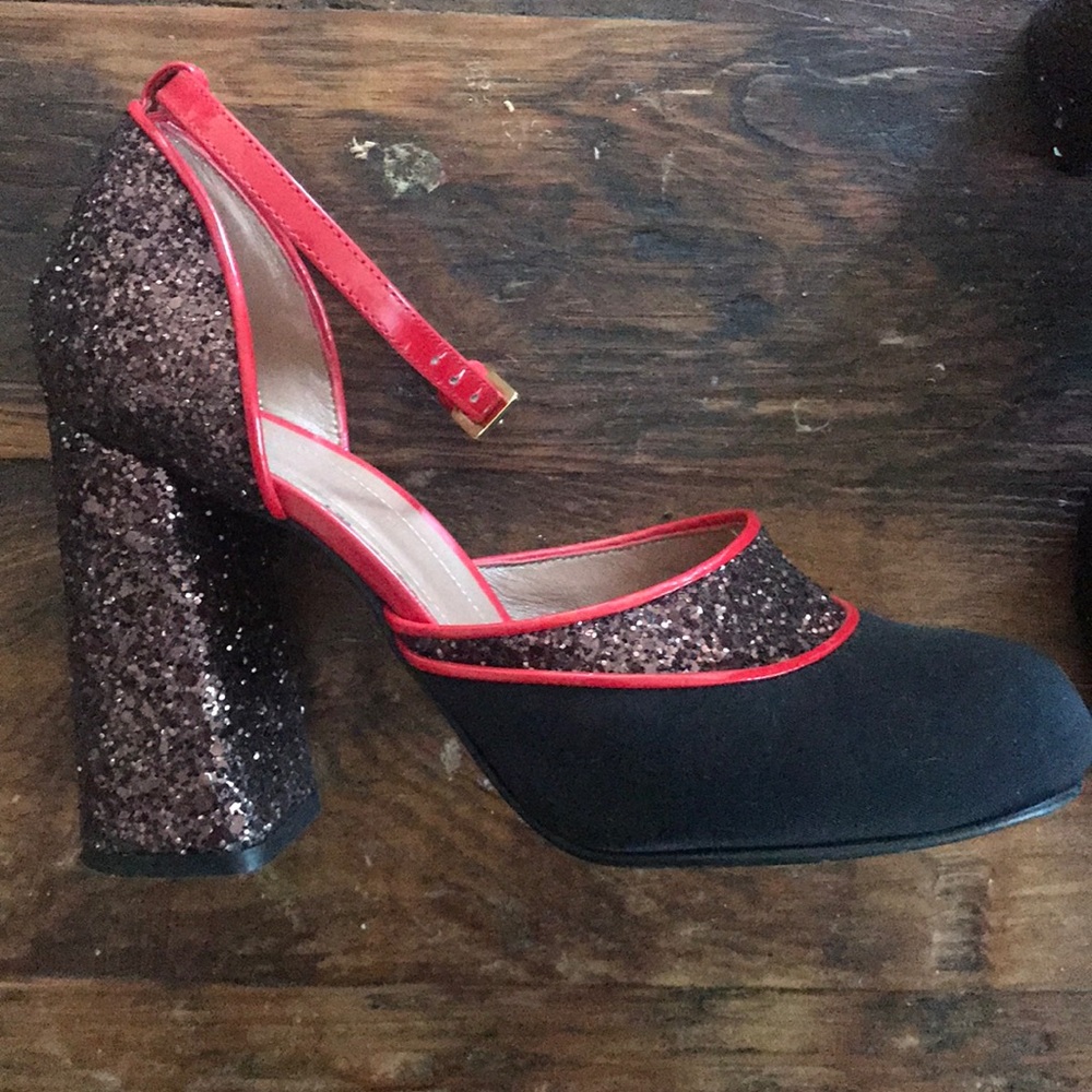 Marni glitter block heels